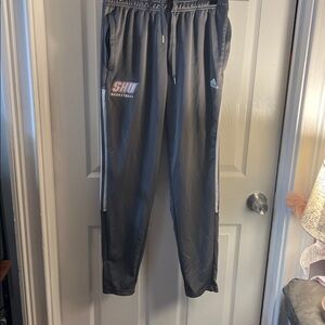 Adidas Gray Men's Joggers with Logo